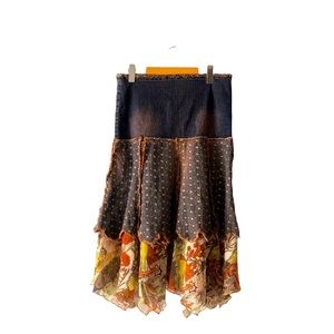 Chagall Y2K layered midi skirt
